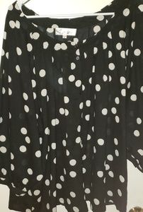 Polka dot 3/4 sleeve shirt NWOT